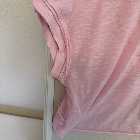 Pink Open Back Relaxed Short Sleeve Tee - Picture 2 of 4